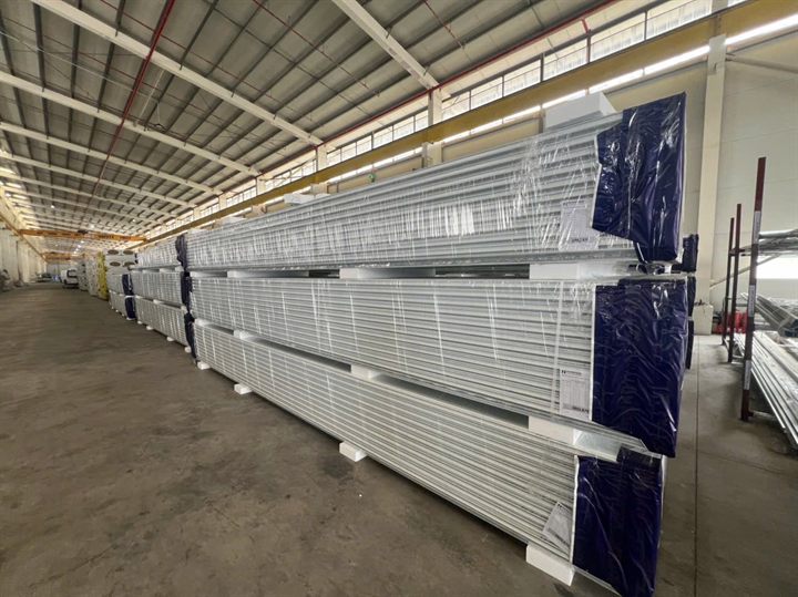 Coolroom panel stock in warehouse