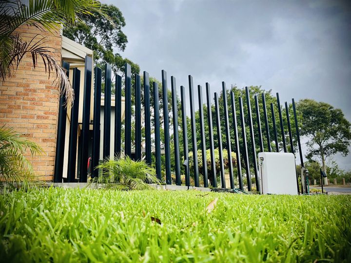 Black steel front fence project