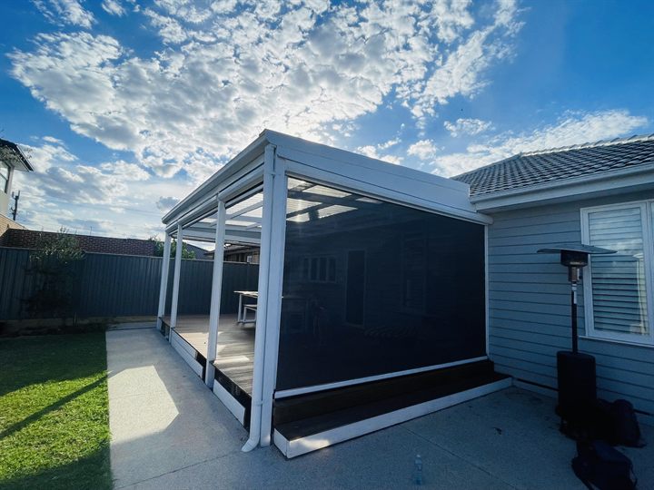 Completed steel pergola project